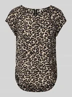 Bluzki damskie - Top bluzkowy o kroju relaxed fit z efektem krepy model 'VIC' - miniaturka - grafika 1