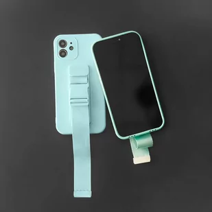 Rope case żelowe etui ze smyczą łańcuszkiem torebka smycz Xiaomi Redmi 10X 4G / Xiaomi Redmi Note 9 różowy - Etui i futerały do telefonów - miniaturka - grafika 11