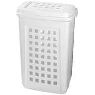 Kosze na bieliznę - Kosz na bieliznę 60 l biały - miniaturka - grafika 1