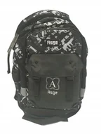 Plecaki szkolne i tornistry - PLECAK SZKOLNY WIELOKOMOROWY ASGE CZARNY WZÓR - miniaturka - grafika 1