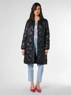 Płaszcze damskie - Esprit Casual - Damski płaszcz pikowany, niebieski - grafika 1