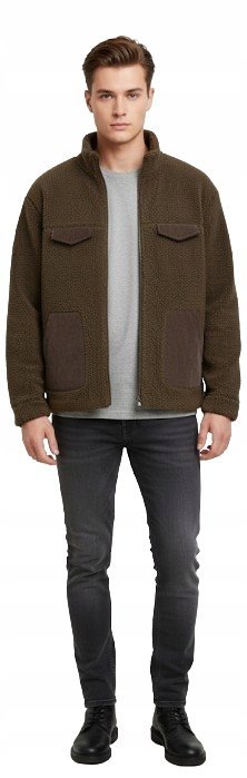 Vila Kurtka Męska Z Kieszeniami Na Suwak Pikowana Zielona 40 K1A