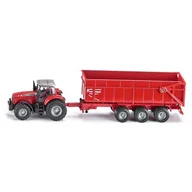 Modele do sklejania - Siku Traktor Massey Ferguson z Przyczepą 1844 - miniaturka - grafika 1