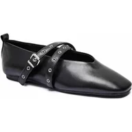 Baleriny - Tommy Jeans Skórzane baleriny MARYJANE - miniaturka - grafika 1
