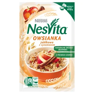 Nesvita Płatki owsiane Jabłko z cynamonem 46 g - Płatki śniadaniowe i musli - miniaturka - grafika 1