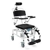 Wózki serwisowe - Wózek sanitarny toaletowo-prysznicowy MASTER TIM PLUS z odchylanym oparciem - miniaturka - grafika 1