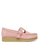 Półbuty damskie - Clarks Półbuty WallabeeEVOBar 26184614 Różowy - miniaturka - grafika 1