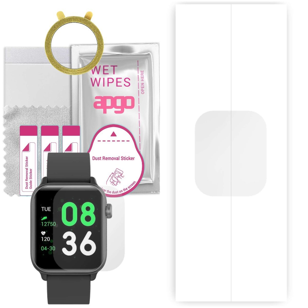 1x Folia hydrożelowa do G.Rossi SW013 - apgo Smartwatch Hydrogel Protection Ochrona na ekran smartwatcha