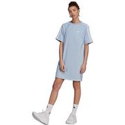 Sukienki - adidas Damska sukienka chłopięca Essentials z 3 paskami Single Jersey, XL, Cudowny niebieski/biały, XL - miniaturka - grafika 1
