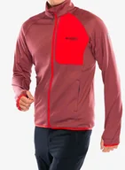 Bluzy sportowe męskie - Bluza bez kaptura Columbia Triple Canyon Grid Fleece Full Zip II - spice heather/spicy - miniaturka - grafika 1