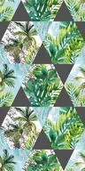 Okrycia kąpielowe dla dzieci - Ręcznik Plażowy 70x140 Zielone Liście Jungle Palmy - miniaturka - grafika 1