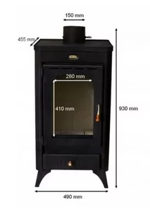Piec kominek koza żeliwny 11kW - spełnia anty-smogowy EkoProjekt 04482066 - Piece wolnostojące - miniaturka - grafika 3