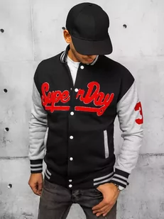 Bluza męska rozpinana czarna Dstreet BX5444-L - Bluzy męskie - miniaturka - grafika 1