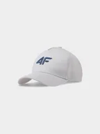 Czapki damskie - 4F Czapka z daszkiem strapback dziecięca 4FJWSS25ACABU388-11S Biały Roz. Uniwersalny - miniaturka - grafika 1