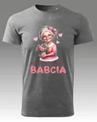 Koszulki i topy damskie - Koszulka na Dzień Babci Najbliżsi Nazywają Mnie Babcia SLA / Ciemnoszary melanż M Przód - miniaturka - grafika 1