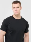 Koszulki męskie - Męski t-shirt basic Outhorn OTHWAW24TTSHM2378 - czarny - miniaturka - grafika 1