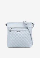Torebki damskie - Niebieska Pikowana Torebka Listonoszka z Suwakiem Silendrea - miniaturka - grafika 1