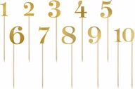 Sylwester - Numery na stół złote metalizowane - 11 szt. - miniaturka - grafika 1