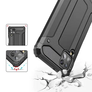 Hybrid Armor pancerne hybrydowe etui pokrowiec Samsung Galaxy A22 4G czarny - Etui i futerały do telefonów - miniaturka - grafika 6