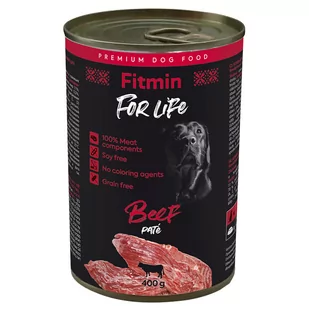 FITMIN - For life wołowina dla psa puszka 400g - Mokra karma dla psów - miniaturka - grafika 2
