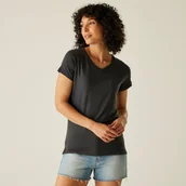 Koszulki i topy damskie - Regatta Damska koszulka Elkie V-Neck Szary, Rozmiar: 38 - miniaturka - grafika 1