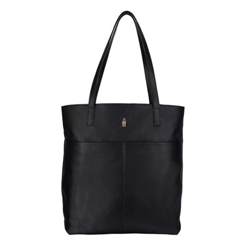 SUZANA - Czarna torebka skórzana na ramię