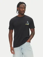 Koszulki męskie - Quiksilver T-Shirt Palm Lines Ss EQYZT08057 Czarny Regular Fit - miniaturka - grafika 1