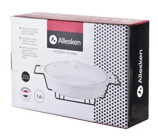 MODERN KITCHEN Naczynie z podgrzewaczem1,6L 33,2x22xh6,6cm gładkie białe - Piece, kotły  i płyty grzejne gastronomiczne - miniaturka - grafika 3