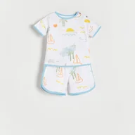 Komplety dla niemowląt - Reserved - Bawełniany komplet z nadrukiem - biały - miniaturka - grafika 1