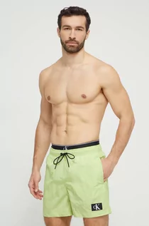 Stroje kąpielowe - Calvin Klein szorty kąpielowe kolor zielony - grafika 1