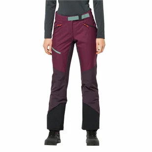 Damskie spodnie skiturowe Jack Wolfskin ALPSPITZE PANTS W wild berry - 40 - Spodnie narciarskie - miniaturka - grafika 1