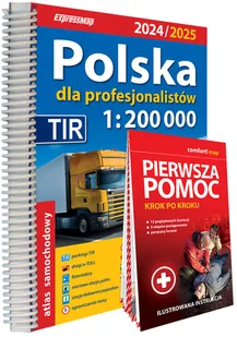 Polska dla profesjonalistów atlas samochodowy + instrukcja pierwszej pomocy 1:200 000 - Atlasy i mapy - miniaturka - grafika 1