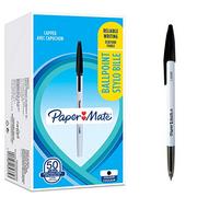 Długopisy - Paper-mate Długopis zamykany Paper Mate Tuck czarny A 50 - miniaturka - grafika 1