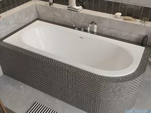 Besco Avita Slim + 170x75cm wanna asymetryczna lewa + syfon #WAV-170-SL+ - Wanny - miniaturka - grafika 3