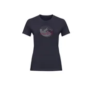 Koszulki i topy damskie - Damska Koszulka z krótkim rękawem JACK WOLFSKIN HIKING S/S GRAPHIC T W 1808941-1388 – Szary - miniaturka - grafika 1