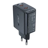 Ładowarki do telefonów - Ładowarka sieciowa Acefast A49, 2x USB-C, 35W PD (czarna) - miniaturka - grafika 1