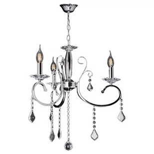 Inne Żyrandol LAMPA wisząca VEN W-N 1637/3 CR świecznikowa OPRAWA zwis z kryształkami chrom przezroczysty VEN W-N 1637/3 CR - Lampy sufitowe - miniaturka - grafika 1