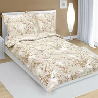 Pościel - Bellatex Pościel bawełniana Sitowie beżowy, 140 x 200 cm, 70 x 90 cm - miniaturka - grafika 1