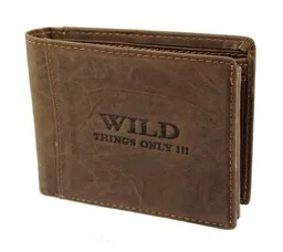 Portfel Męski Skórzany WILD Skóra Licowa Duży Poziomy Bez Zapięcia RFID WI5501 12,5 x 10 x 2 [cm] - Portfele - miniaturka - grafika 1
