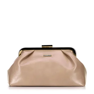 Damska torebka z imitacji skóry z zapięciem na bigiel beżowa - Torebki damskie Damska torebka z imitacji skóry z zapięciem na bigiel beżowa - Torebki damskie - miniaturka - grafika 1