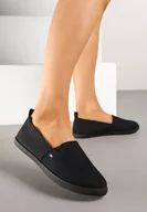 Trampki damskie - Czarne Tenisówki o Klasycznym Fasonie przed Kostkę Telmira - miniaturka - grafika 1