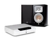 Zestawy stereo - Bluesound POWERNODE EDGE (biały) + NS-333 (czarny) - miniaturka - grafika 1