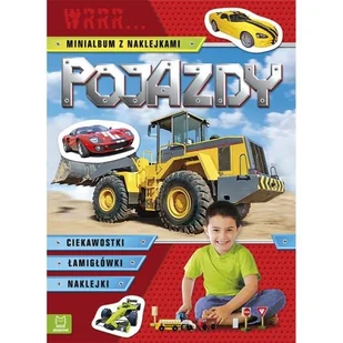 AKSJOMAT Pojazdy. Wrrr... Minialbum z naklejkami (czerwone) - Baśnie, bajki, legendy - miniaturka - grafika 1