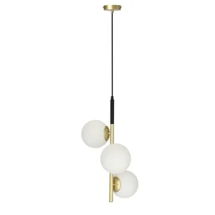 Candellux Duo 33-01276 lampa wisząca zwis 3x40W E14 czarny/złoty - Lampy sufitowe - miniaturka - grafika 1