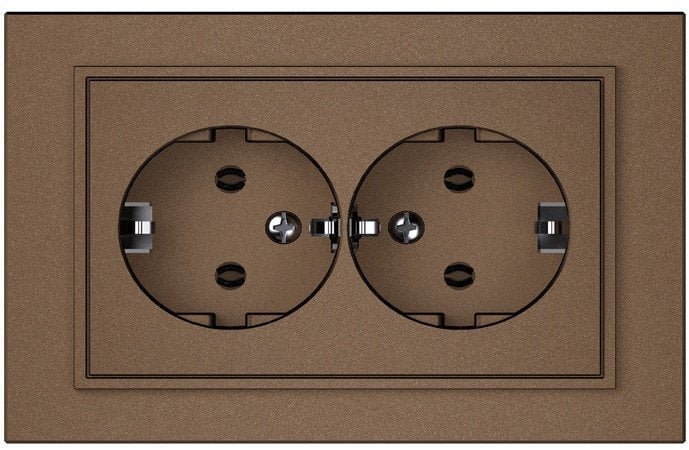 SOCKET TWO PLACESRP16-021 QR1000 MOCHA