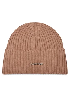 Calvin Klein Czapka Ck Must Logo Beanie K60K611401 Fioletowy - Czapki damskie - miniaturka - grafika 1