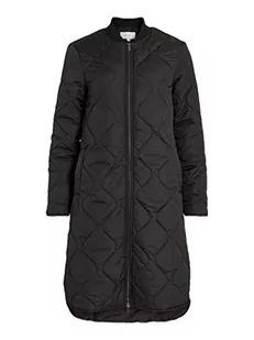 Vila Damski płaszcz VIMANON pikowany, czarny, 36, czarny, 36 - Płaszcze damskie - miniaturka - grafika 1