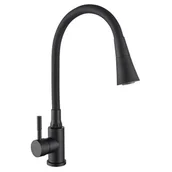 Baterie kuchenne - Bateria kuchenna Invena Felis z elastyczną 2f wylewką, czarny - miniaturka - grafika 1