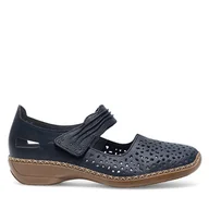 Półbuty damskie - Półbuty Rieker 41399-14 Granatowy - miniaturka - grafika 1