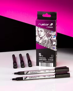 Cienkopis Kreślarski CK 5szt EKO ETUI - Cienkopisy - miniaturka - grafika 1